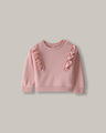 Sudadera Cerrada Con Volantes,ROSA